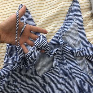 Lulus tie back striped tank